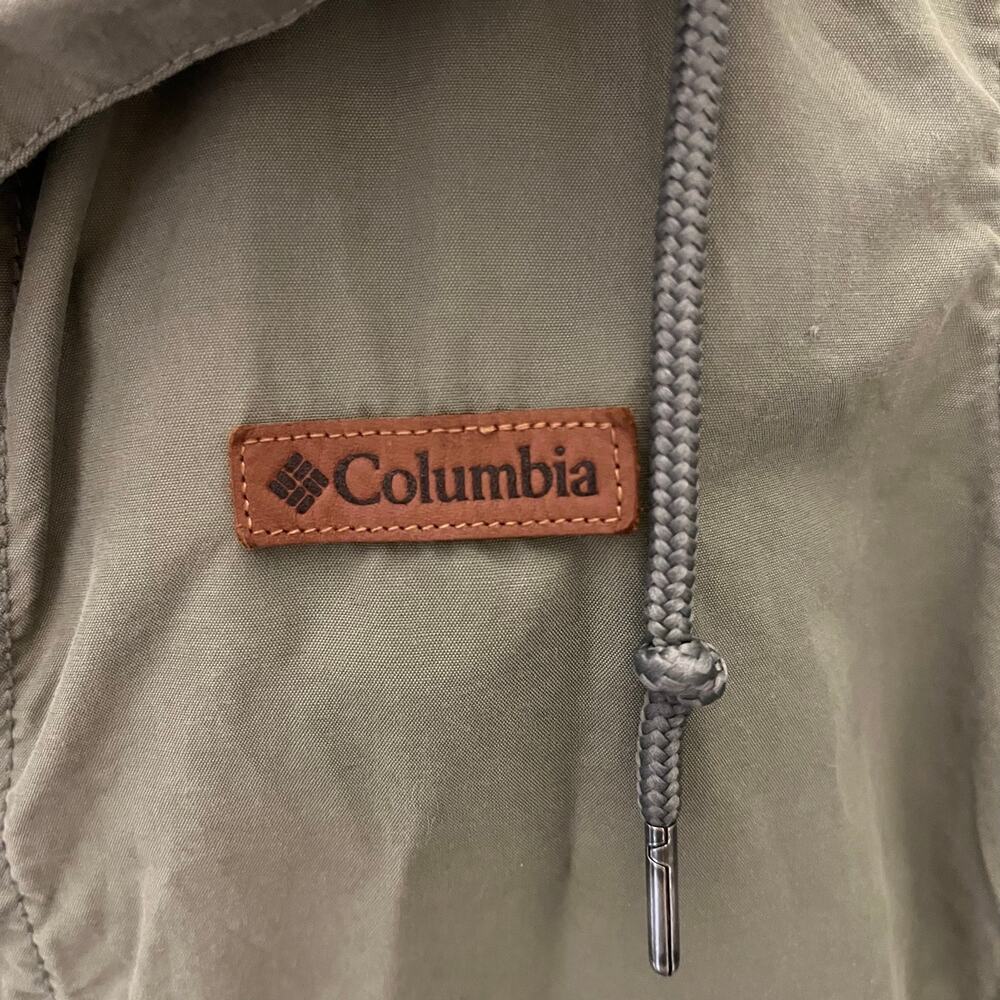Columbia Cultus Lake Olive Green Utility Anorak Jacket Hooded Parka M Gorpcore - Picture 6 of 9